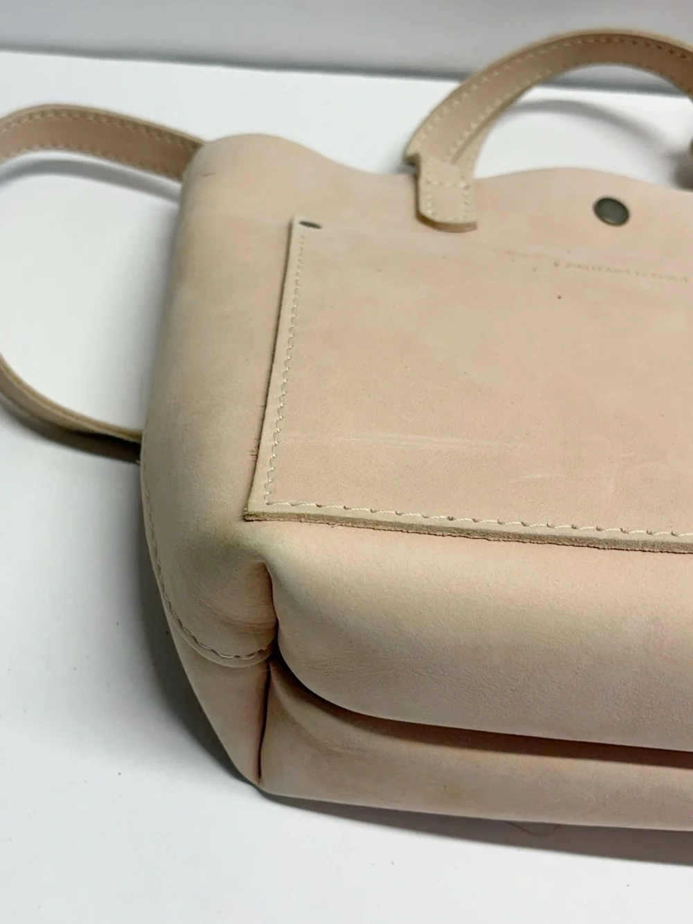 Portland Leather Blush Pink Structured Tote